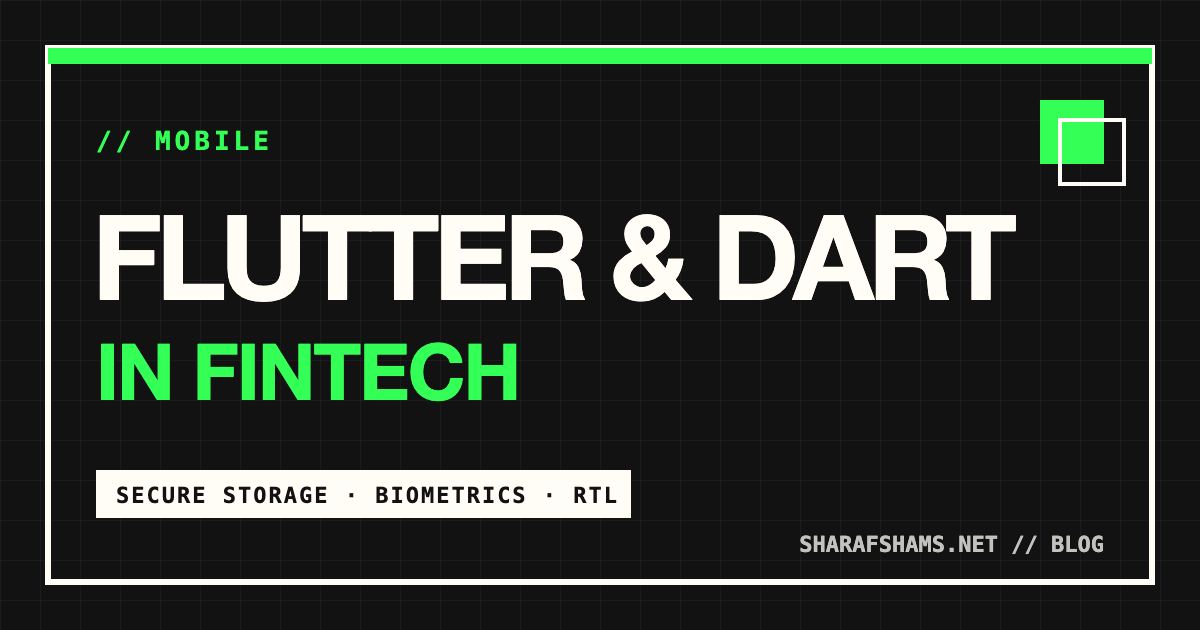 Illustration of a mobile banking app built with Flutter and Dart