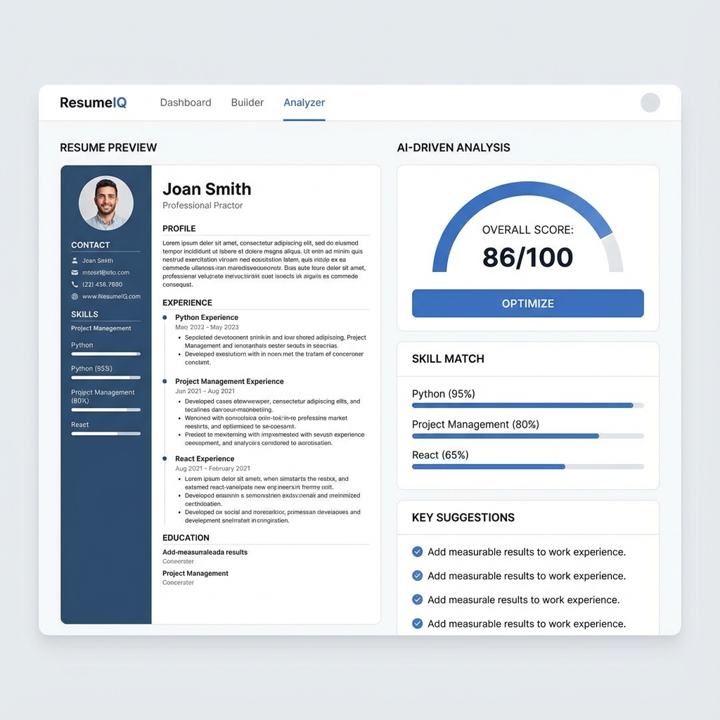 ResumeIQ - AI-Powered Resume Builder and Job Search Platform by Sharaf
